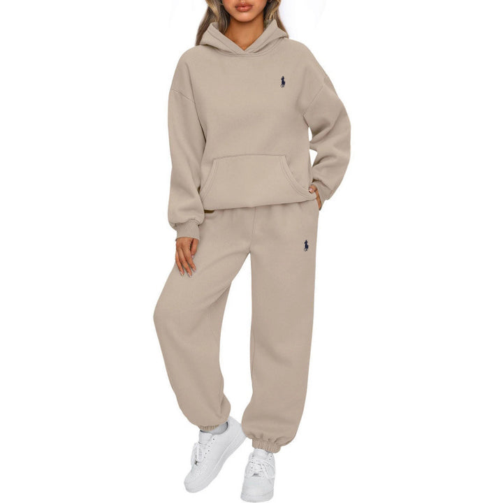Damen Lässiger Kapuzenpullover und Jogginghose Set Drune