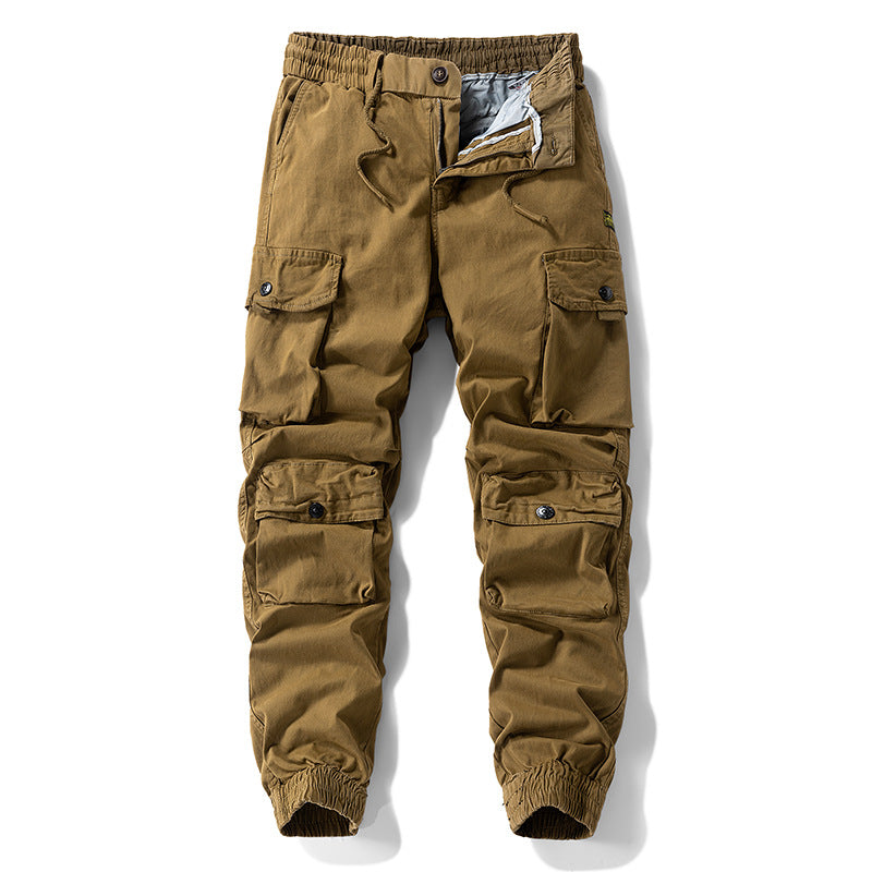 Herren Tech-Cargo-Joggerhose mit elastischem Tunnelzugbund, verstärkten Kniepaneelen und Multifunktions‑Taschen Drune