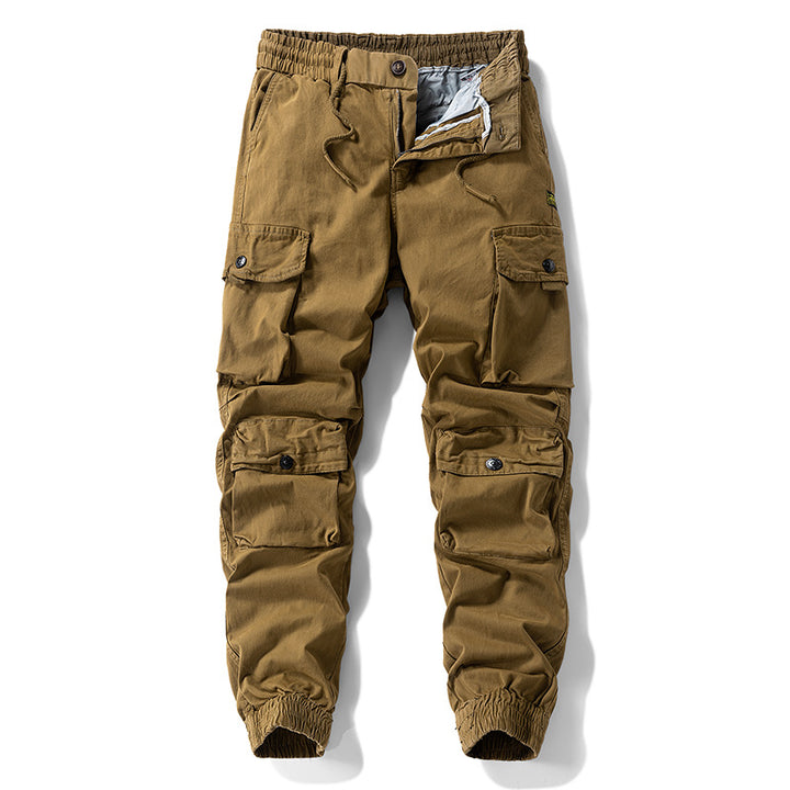 Herren Tech-Cargo-Joggerhose mit elastischem Tunnelzugbund, verstärkten Kniepaneelen und Multifunktions‑Taschen Drune