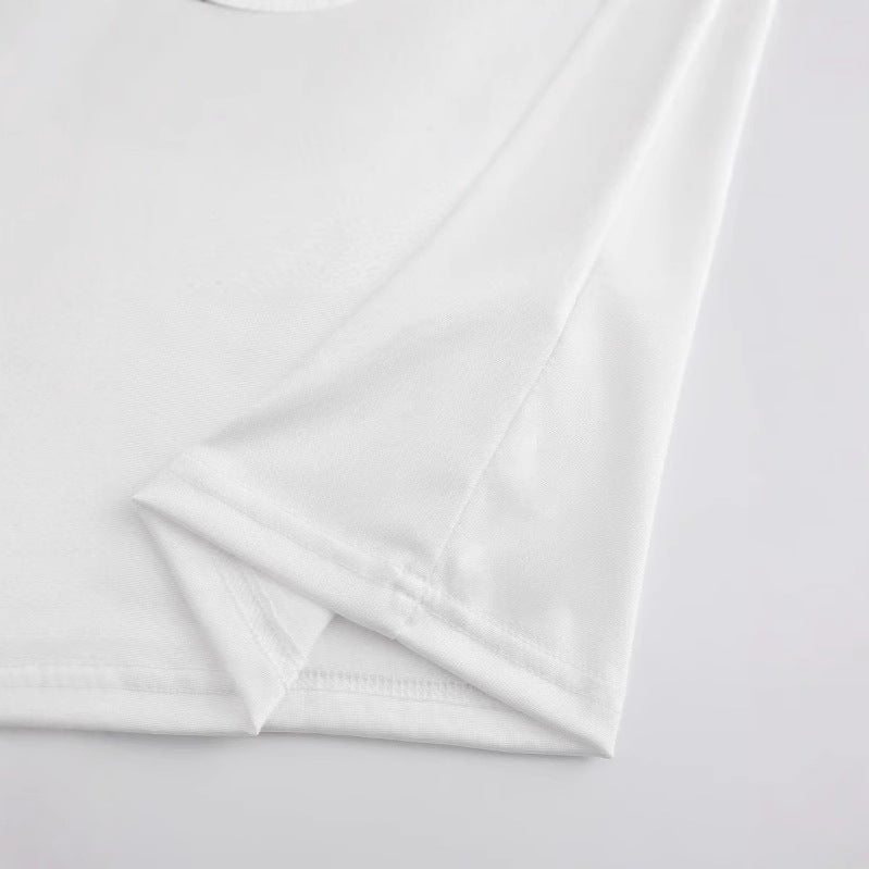 Damen Crop-T-Shirt mit floralem Artwork und lässigem Schnitt Drune