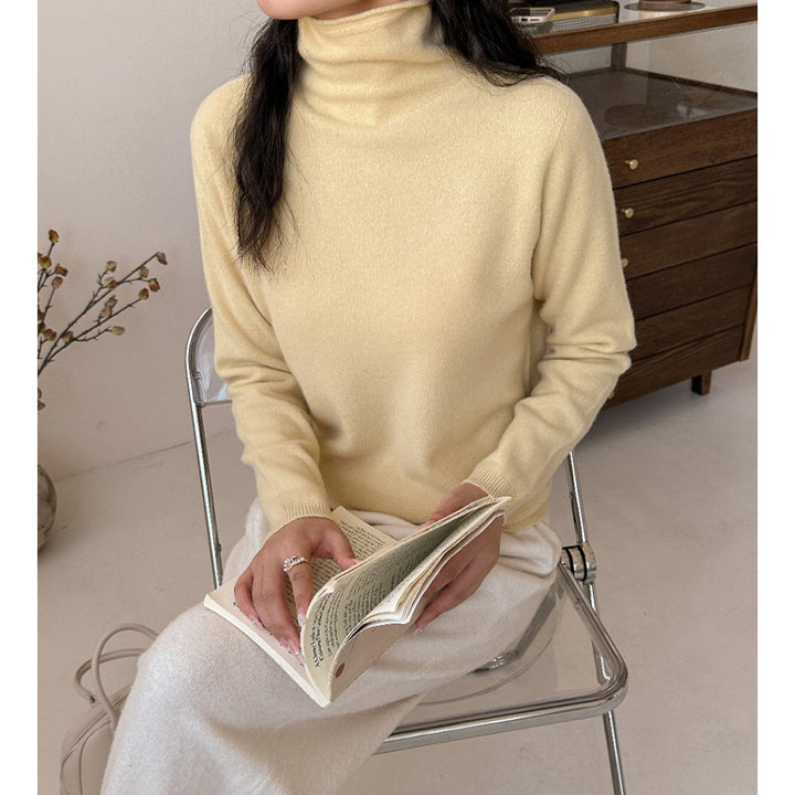 Damen Leichter Kaschmir-Mix Rollkragenpullover mit feinem Soft-Finish und schmaler Silhouette Drune