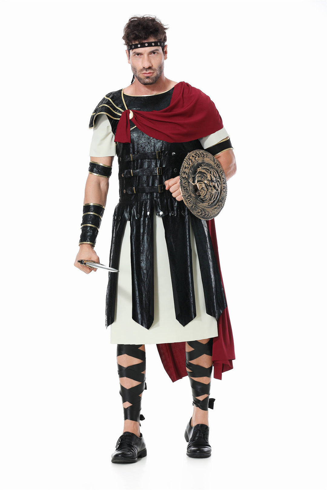 Mädchen Gladiatorinnenkostüm mit Umhang und Accessoires Drune