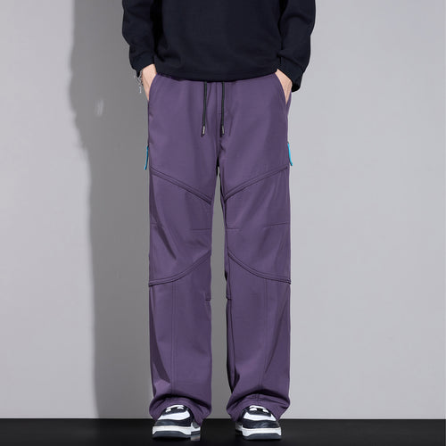 Herren Locker sitzende Cargo-Hose mit Tunnelzug, Knie-Panels und Multifachtaschen Drune