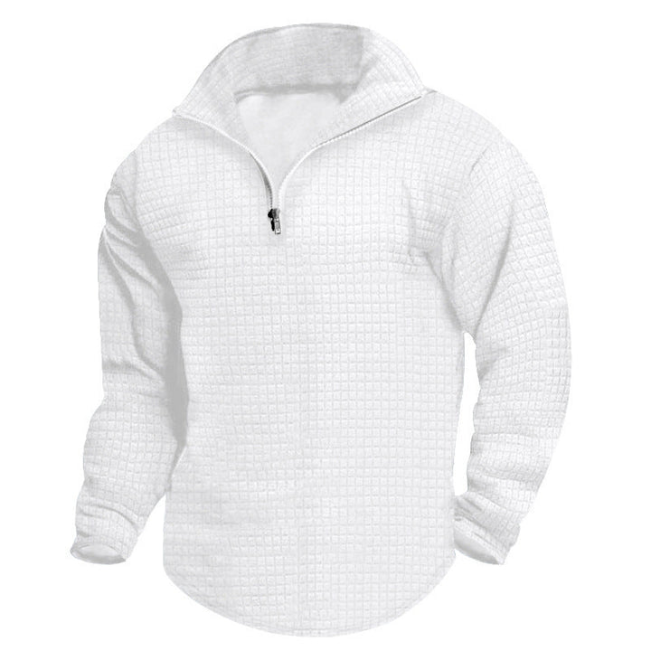 Herren Wärmeisolierter Pullover mit halbhohem Kragen und strukturierter Oberfläche Drune
