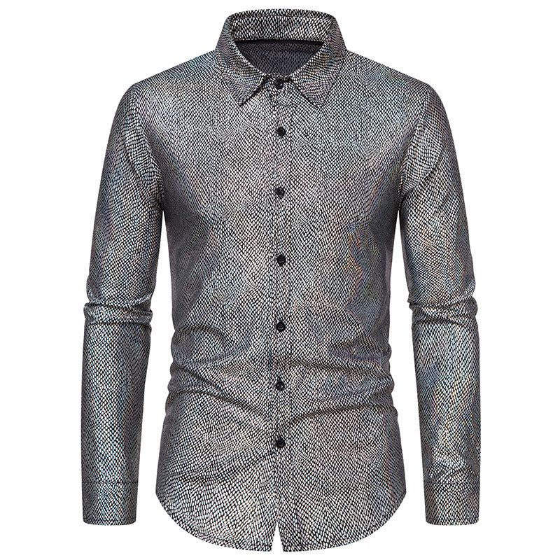 Herren elegantes Hemd mit schimmerndem Obermaterial und modernem Schnitt Drune