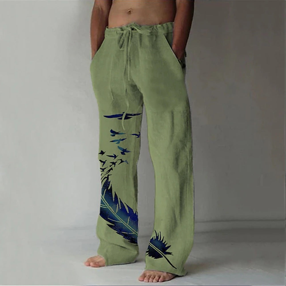 Damen Bequeme Sommerhose mit einzigartigem Federdesign Drune