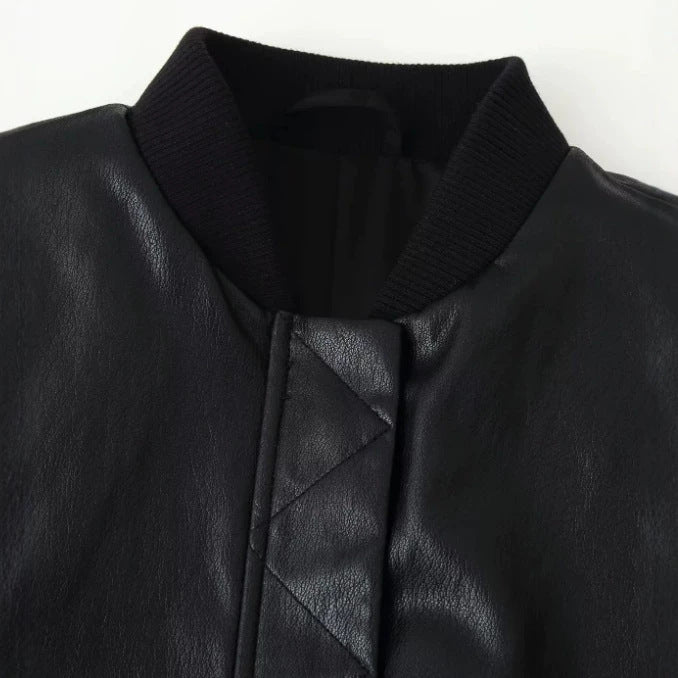 Damen Cropped Blousonjacke aus Webstoff mit Stehkragen, elastischem Saum und feinem Karo‑Design Drune