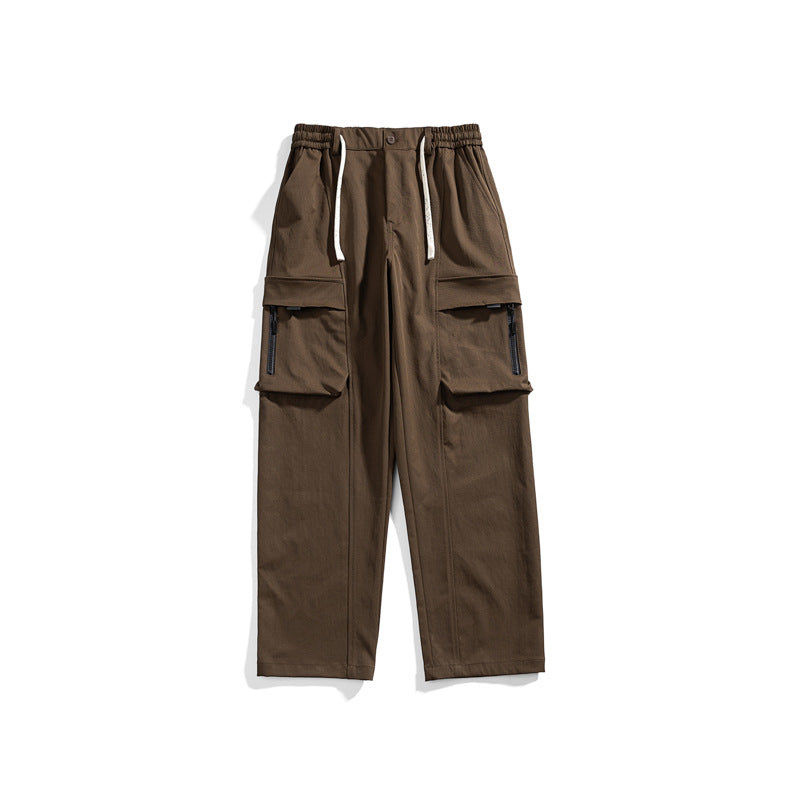 Herren Cargohose im Relaxed-Fit mit elastischem Tunnelzugbund und multifunktionalen Klapp- sowie Reißverschlusstaschen Drune
