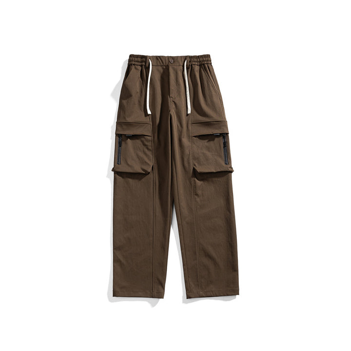Herren Cargohose im Relaxed-Fit mit elastischem Tunnelzugbund und multifunktionalen Klapp- sowie Reißverschlusstaschen Drune