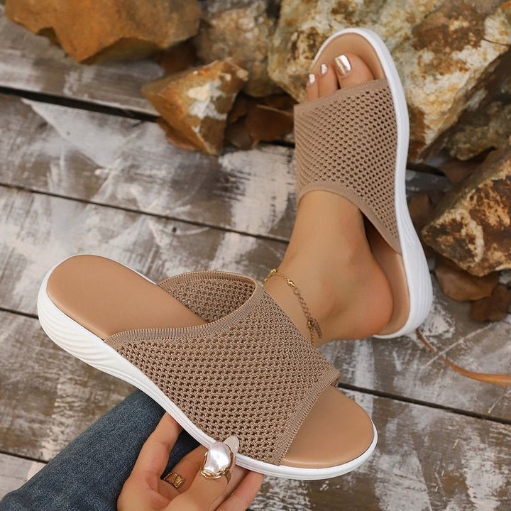 Damen Wellness-Sandalen mit atmungsaktivem Mesh-Obermaterial und rutschfester Sohle Drune