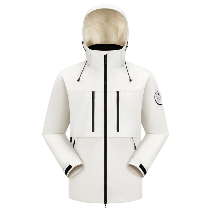 Herren Regen-Softshellparka mit längerer Silhouette, verschweißten Nähten und wasserabweisenden Reißverschlüssen Drune