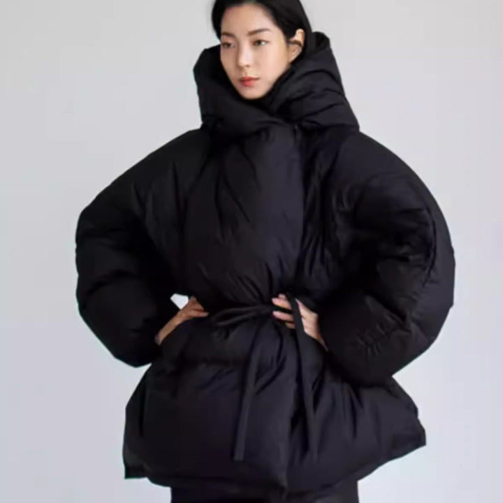 Damen Oversize-Steppmantel aus Daunenoptik mit extragroßer Kapuze Drune