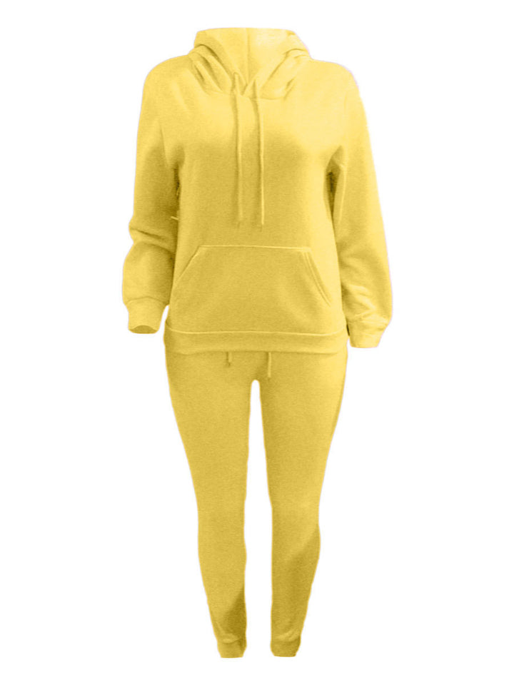 Herren nan sportliches Jogginganzug-Set mit Kapuzenpullover Kängurutasche und schmal zulaufender Jogginghose Drune