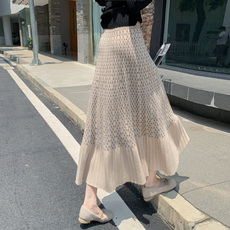 Damen Eleganter und lässiger Midirock mit strukturiertem Design Drune