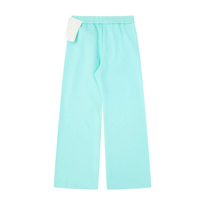 Damen Culotte-Jogginghose mit weitem Bein und dekorativer Tupfen-Schleife Drune