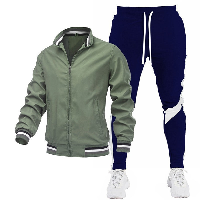 Herren Sportliches Trackjacke und Jogginghose Set Drune