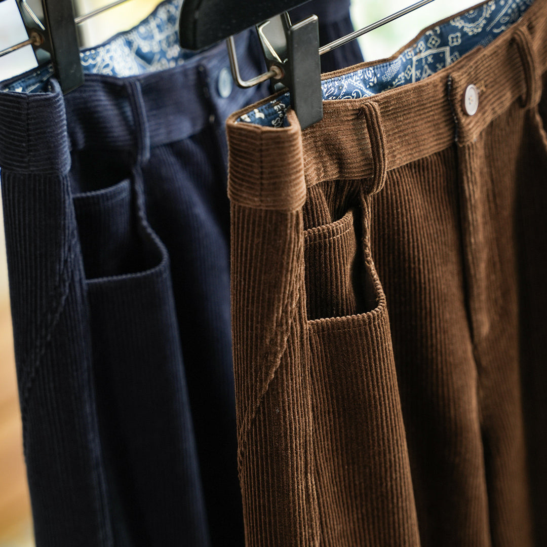 Damen Modische weit geschnittene Cordhose Drune