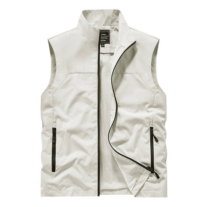 Herren Atmungsaktive Utility‑Weste mit Mesh‑Futter, wind- & wasserabweisender Außenlage & Reißverschlusstaschen Drune