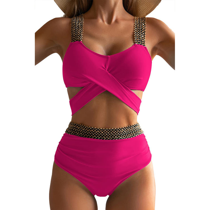 Damen Hochgeschnittener Bikinisuit mit glamourösen Details Drune