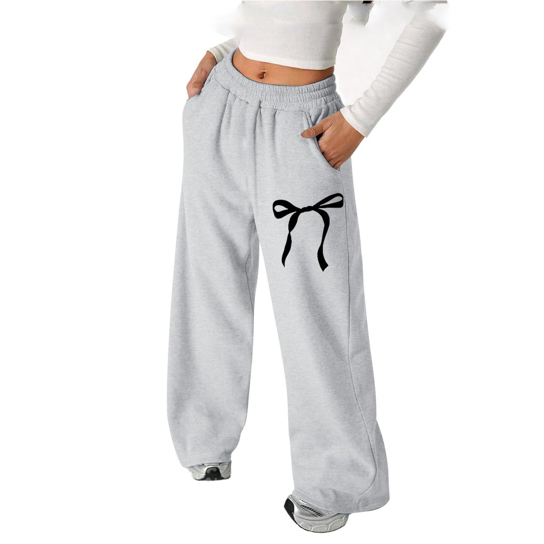 Damen Freizeithose mit stilvollem Schleifenmotiv und bequemer Passform Drune