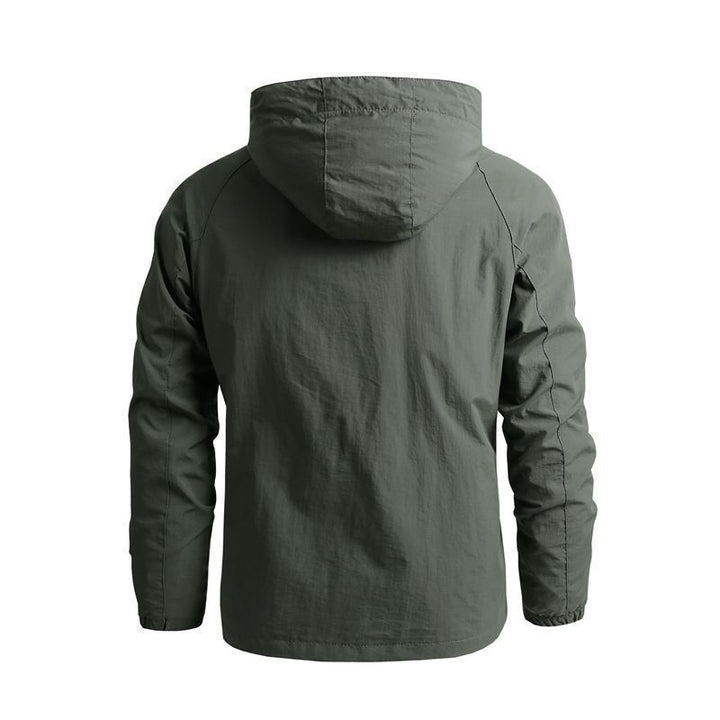Herren nan leichte wasserabweisende Softshelljacke mit Kapuze und Brusttasche Drune