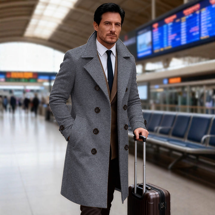Herren eleganter Doppeltunnelmantel Drune