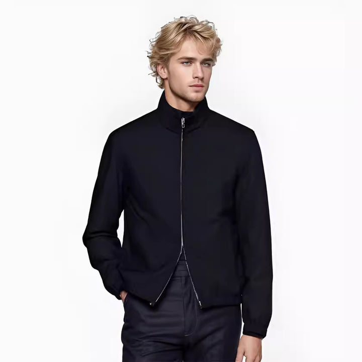 Herren elegante und funktionale Übergangsjacke mit hohem Kragen Drune