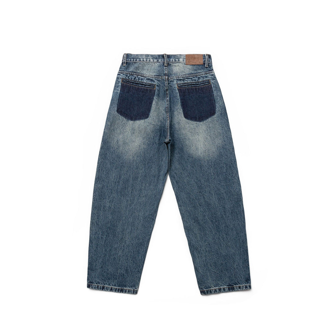 Damen Hochtaillierte Straight-Jeans im Retro-Workwear-Stil mit geradem Bein Drune