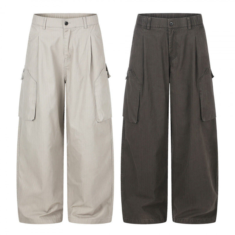 Damen weite Cargo‑Culottehose mit hoher Taille, aufgesetzten Klappentaschen und lässiger Cropped‑Silhouette Drune
