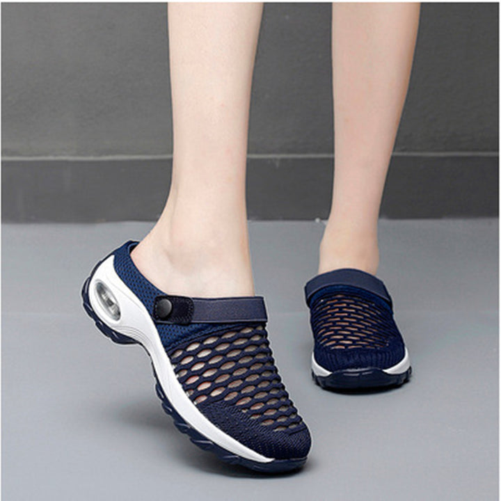 Damen  atmungsaktive Mesh-Clogs mit luftgepolsterter Dämpfungssohle und verstellbarem Fersenriemen Drune