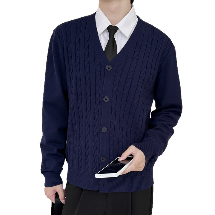 Herren Strickjacke mit Kabelmuster Drune