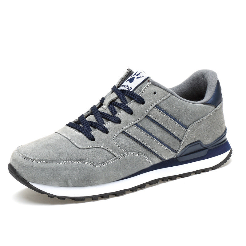 Herren retro Sneaker mit Wildlederoptik, gepolsterter Fersenpartie und rutschfester Laufsohle Drune