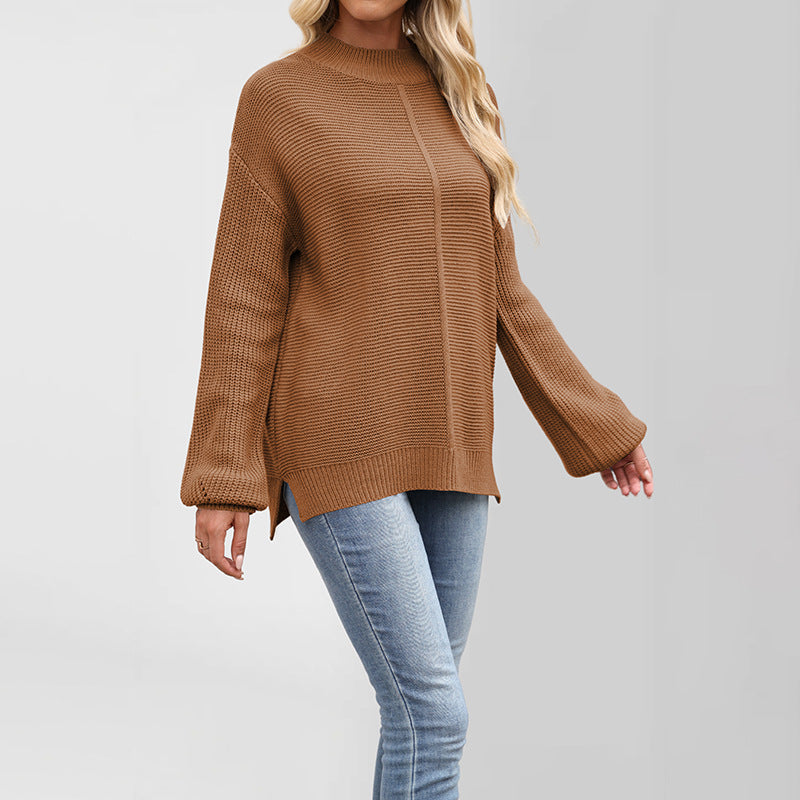 Damen Grobstrickpullover mit überschnittenen Schultern Drune
