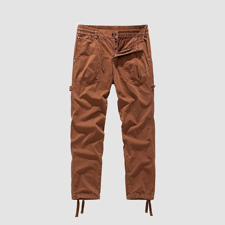 Herren Utility-Cargohose im Joggerstil mit elastischem Komfortbund, Multifachtaschen und Zugbändern am Knöchel Drune