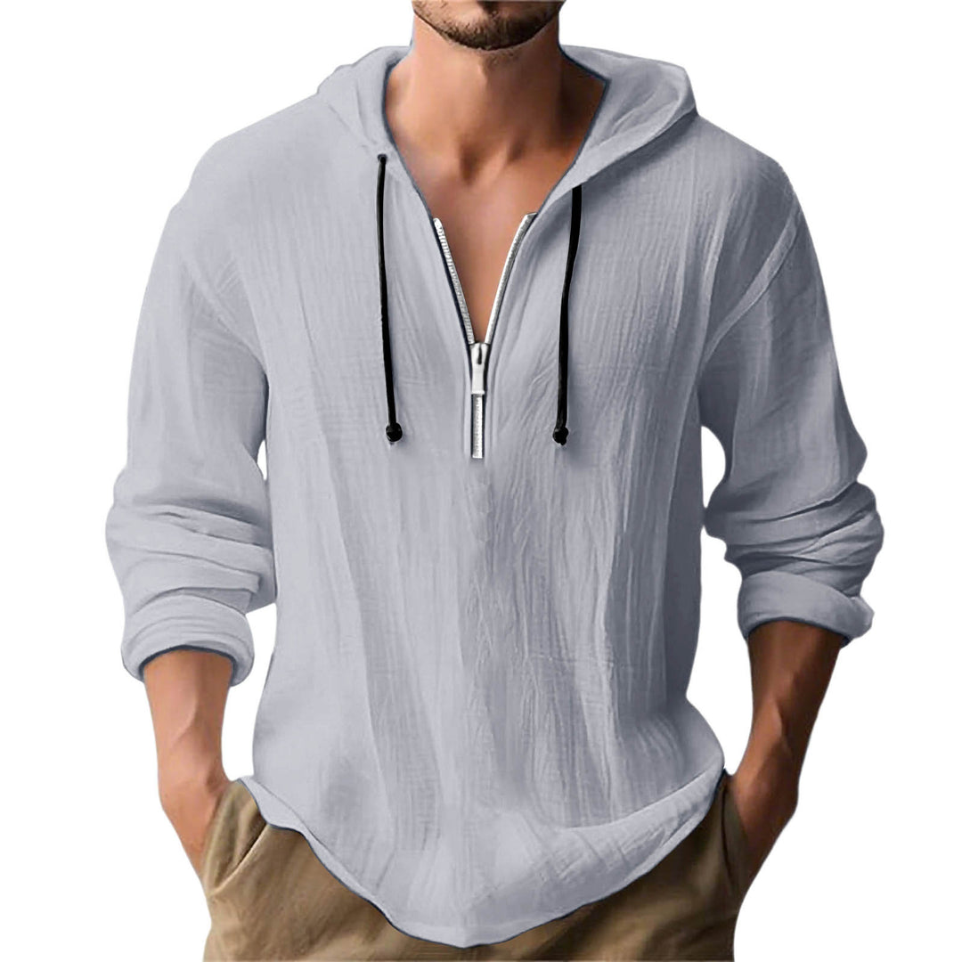 Herren lässiger Kapuzenpullover mit Reißverschluss Drune