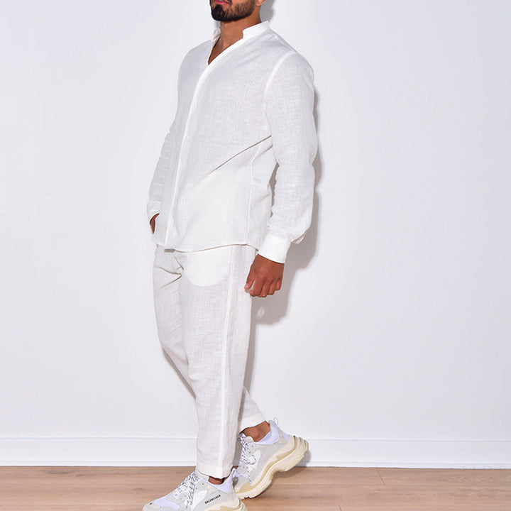 Herren Leinenanzug mit modernem Schnitt und lässigem Look Drune