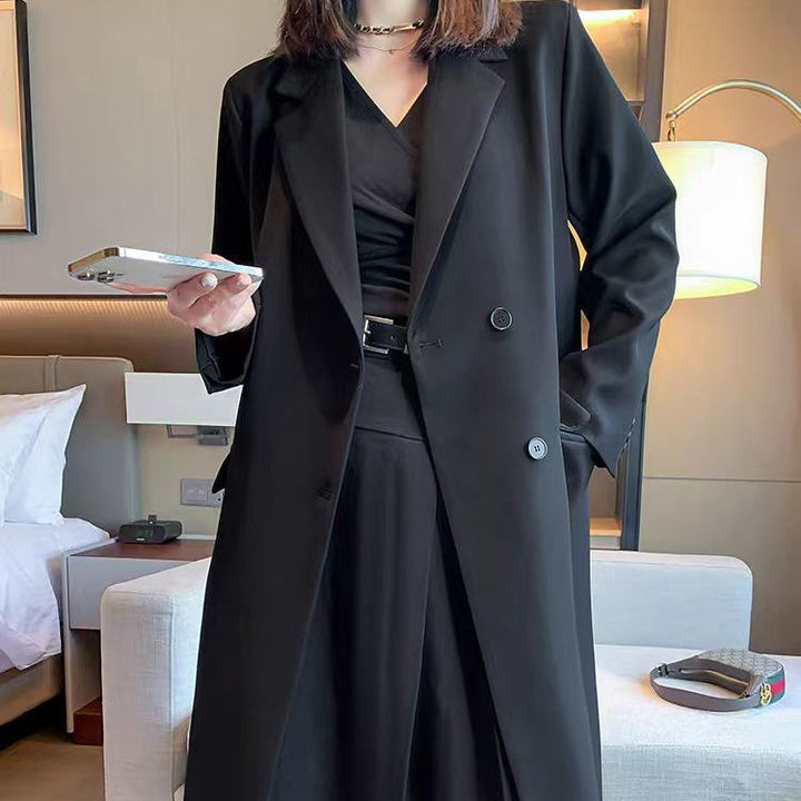 Damen Eleganter Doppelreiher-Mantel Drune