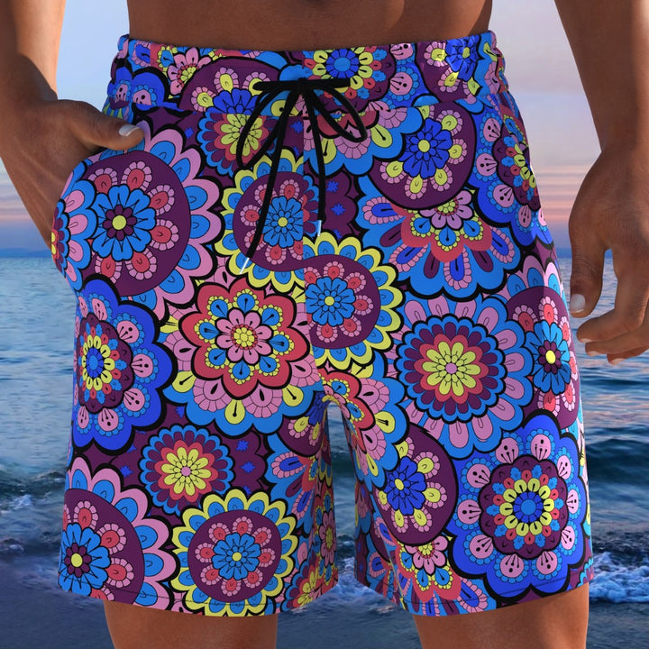 Herren Badeshorts mit animalischem Muster und elastischem Bund Drune