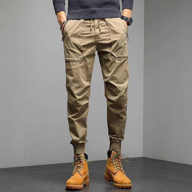 Herren Tapered Cargo-Joggerhose mit Kordelzug, elastischen Bündchen und Multifunktions‑Taschen Drune