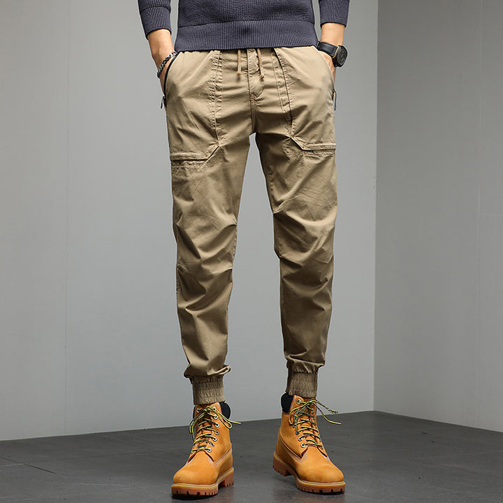 Herren Tapered Cargo-Joggerhose mit Kordelzug, elastischen Bündchen und Multifunktions‑Taschen Drune