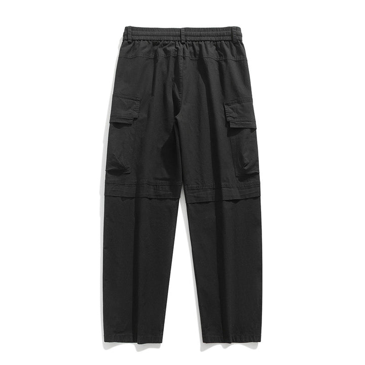 Herren Weite Tech-Cargo-Hose mit elastischem Tunnelzugbund und multifunktionalen Klapptaschen Drune