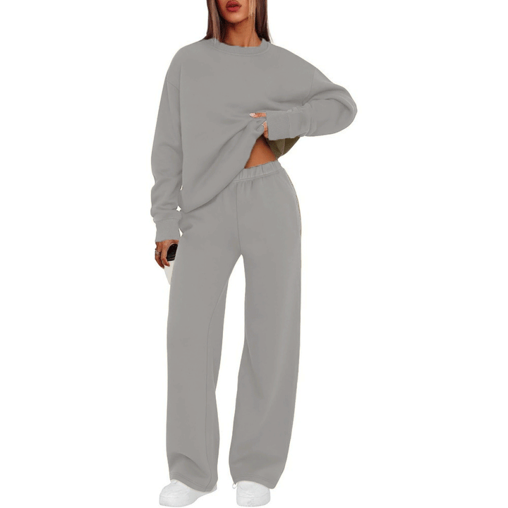 Damen nan lässiges Sweatshirt und weite Jogginghose Set Drune
