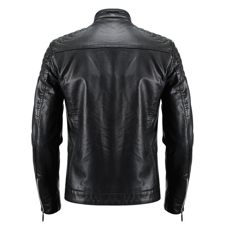 Herren Modische Kunstlederjacke mit strukturiertem Design Drune