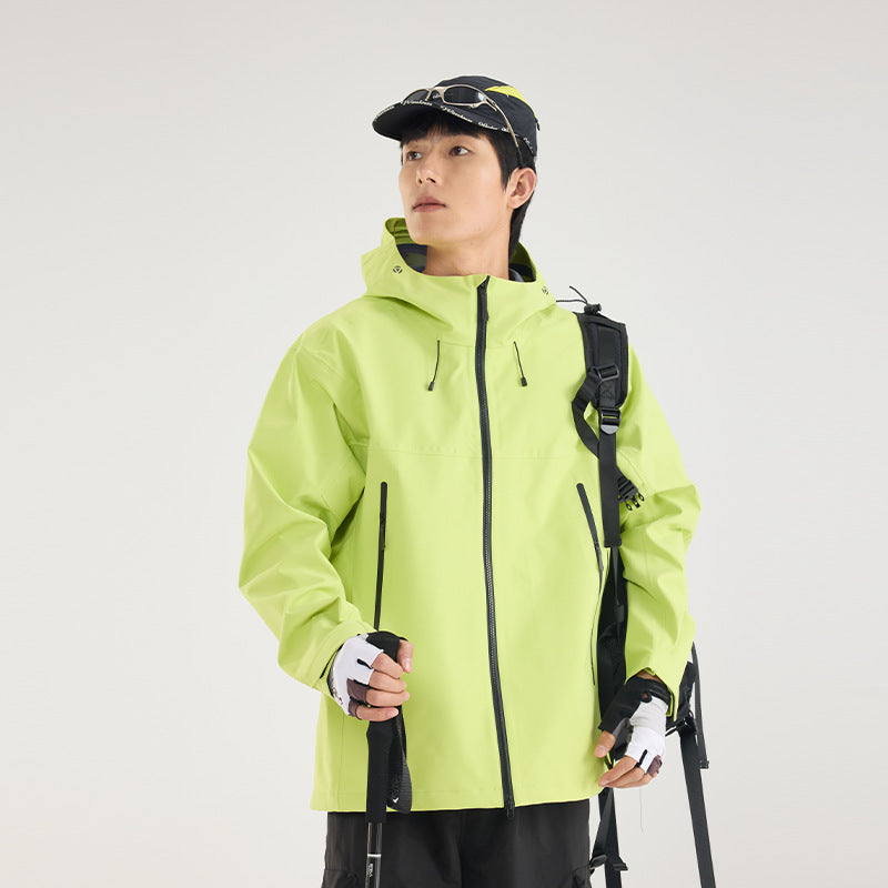 Herren Wasserdichte Softshell-Outdoorjacke mit verstellbarer Kapuze und atmungsaktiver Membran Drune