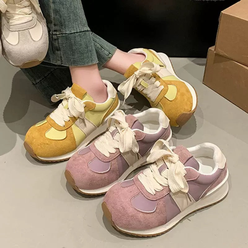 Damen Fashion Sneakers mit weich gepolsterter Sohle und atmungsaktivem Obermaterial Drune
