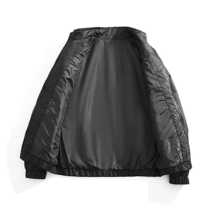 Herren Leichte Utility-Bomberjacke mit Pattentaschen, Stehkragen und elastischem Saum Drune