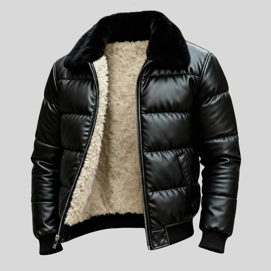 Herren Wendejacke mit Kunstfellfutter
