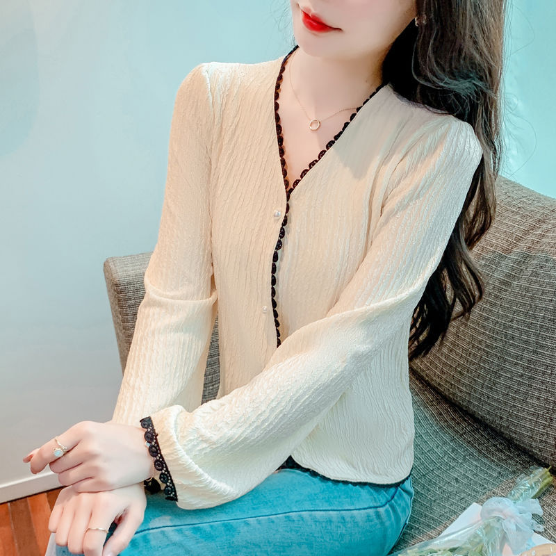 Damen Bluse mit feinen Spitzenakzenten und elegantem Schnitt Drune