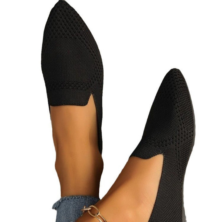 Damen bequeme Slipper mit atmungsaktivem Strickdesign Drune