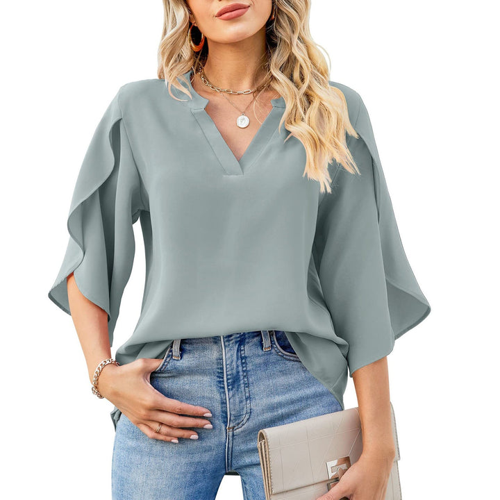 Drune | Petal Sleeve Chiffon Shirt